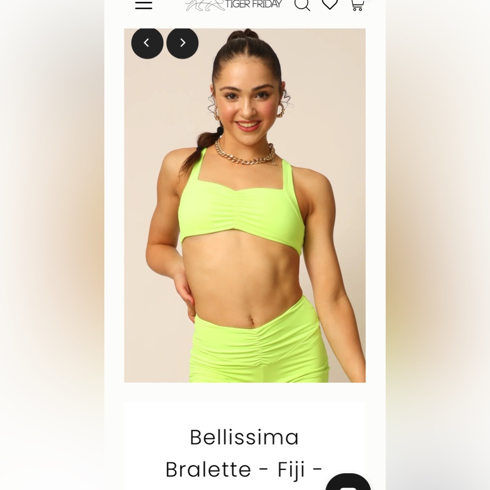 Like New Tiger Friday Bellísima Bralette in Fiji  Size Child XL